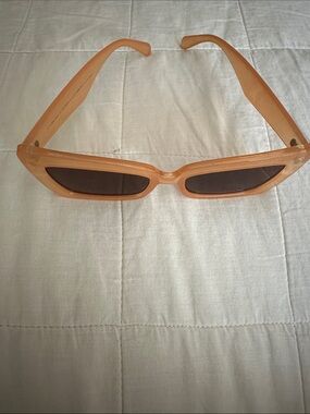 Urban Outfitters Peach Rectangular Sunglasses